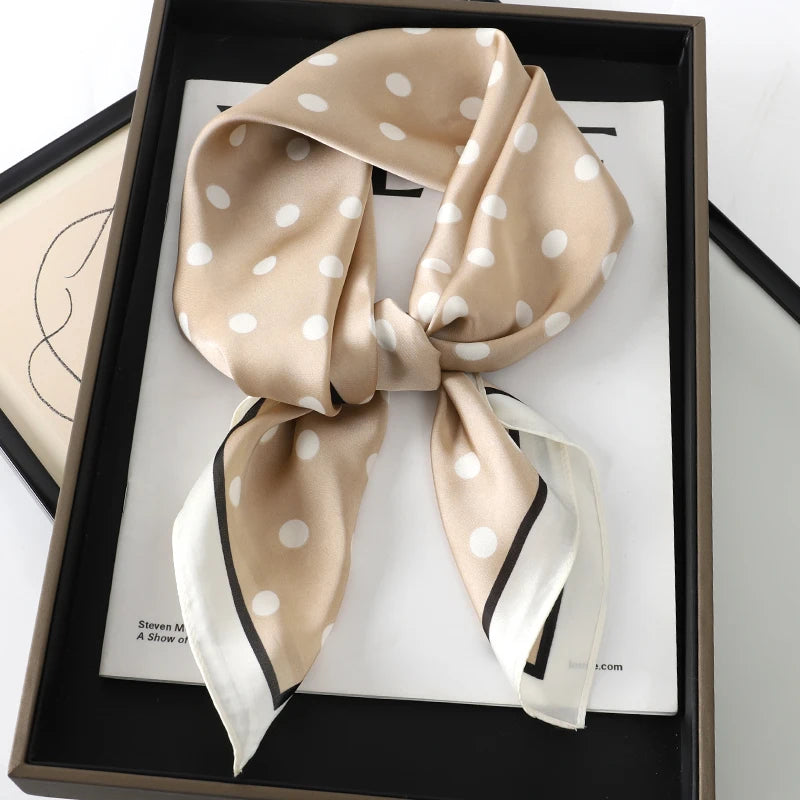 Luxury Silk Feel Square Head Scarf 70×70cm