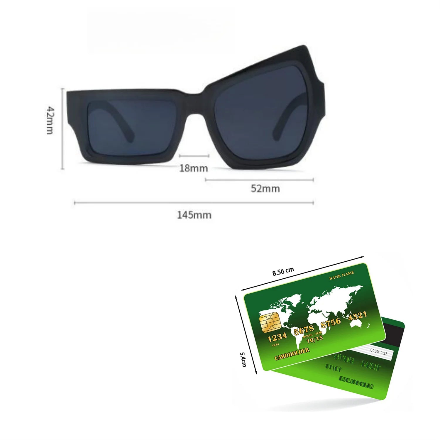 Asymmetrical Hip Hop Fashion Sunglasses Unisex