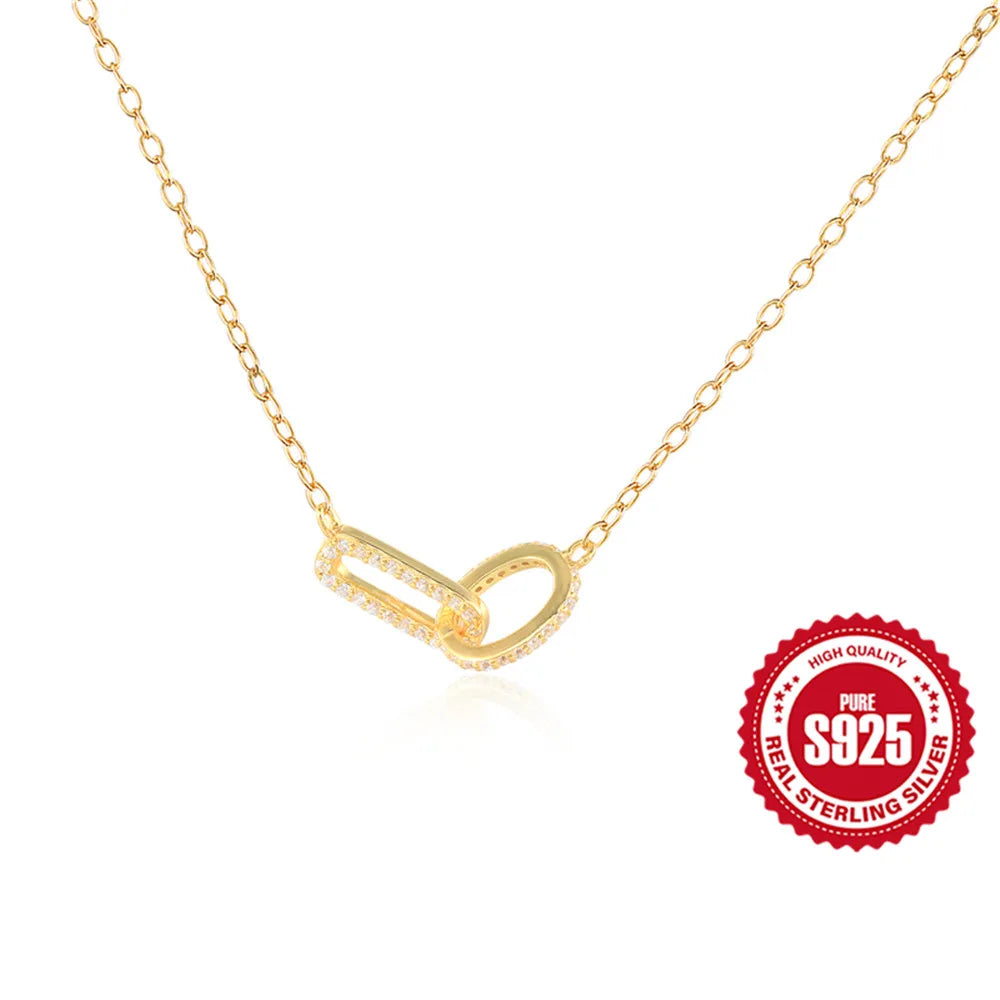 S925 Silver Octagonal Star Zircon Necklace