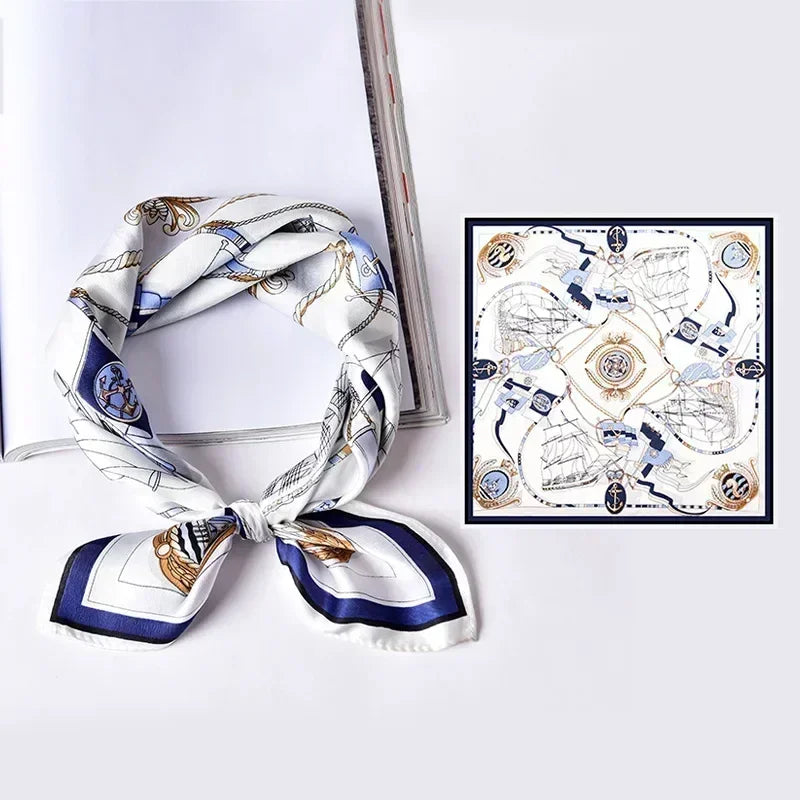 Summer Patterned Smooth Touch Silk Scarf