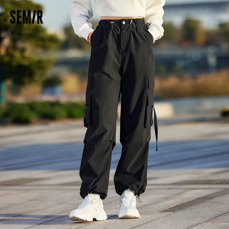 Casual Drawstring Wide-Leg Pants Women