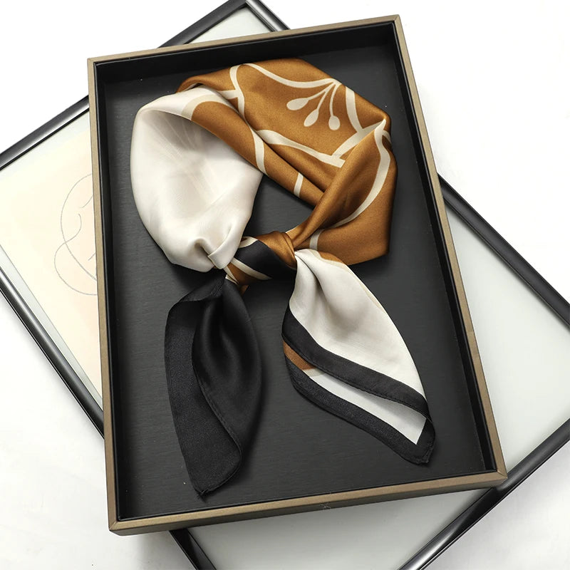 Luxury 60-Color Silk Square Scarf