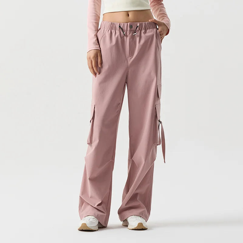 Casual Drawstring Wide-Leg Pants Women