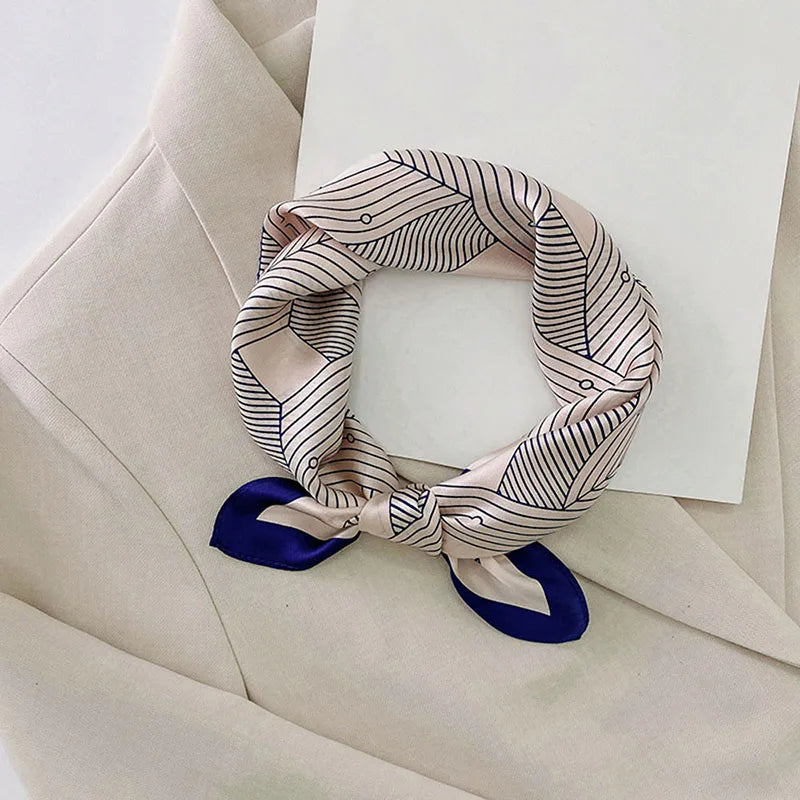 100% Silk Printed Neck Hair Scarf