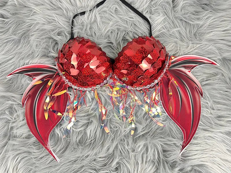 Large Cup Sequin Mermaid Bikini Top Women
