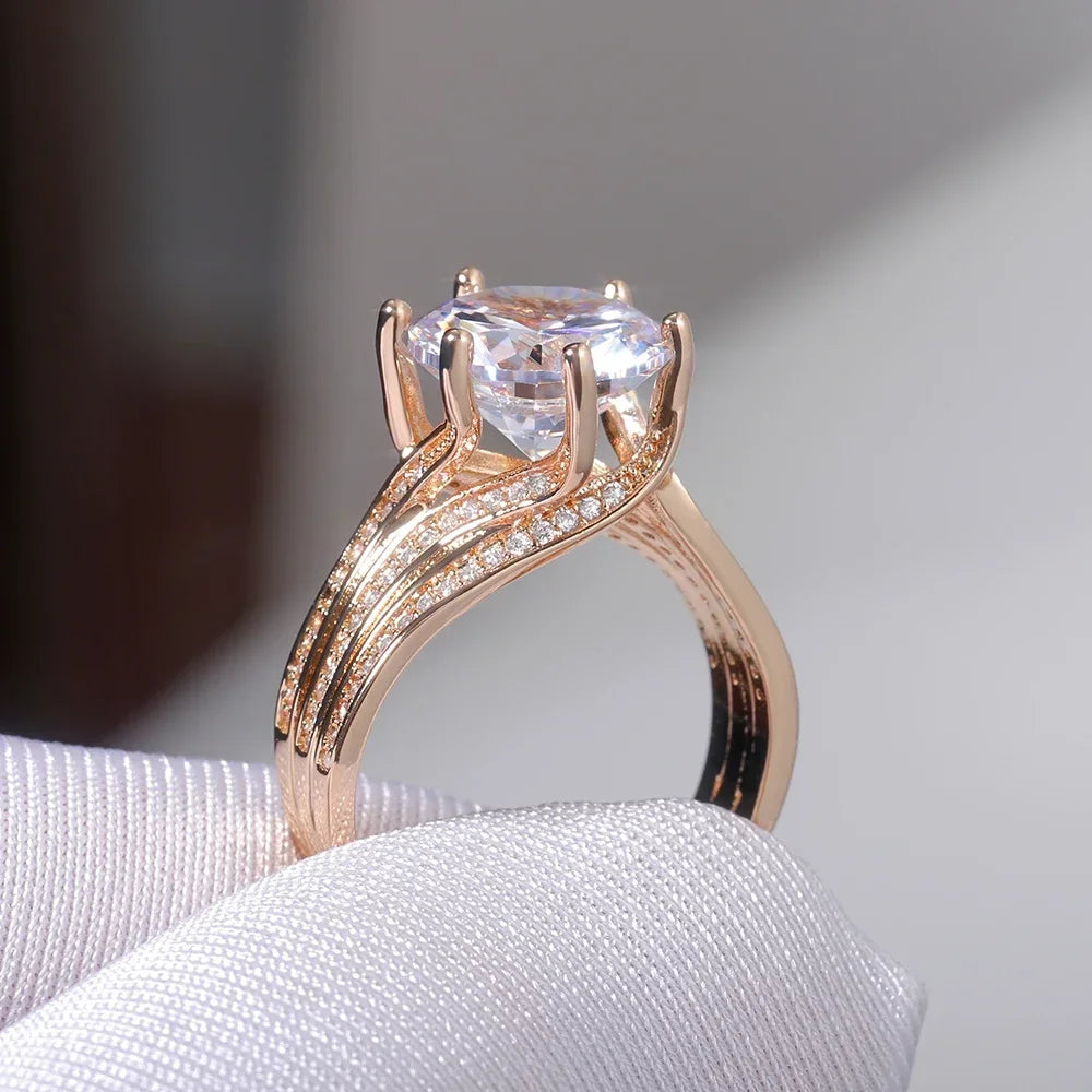 Gorgeous Solitaire Zirconia Bridal Engagement Ring