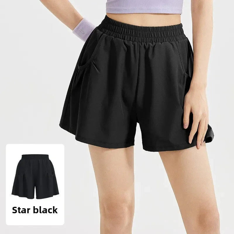 Women’s Yoga Elastic Pocket Gym Shorts