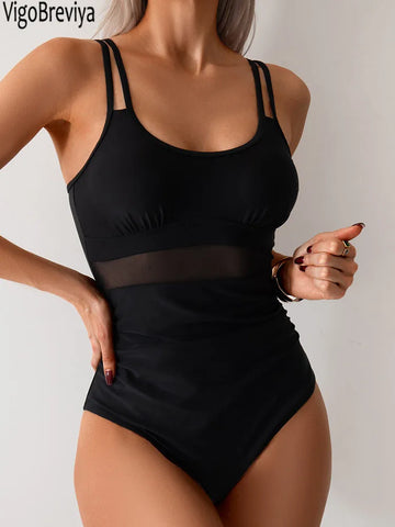 Hollow Strap Sexy One Piece Swimsuit
