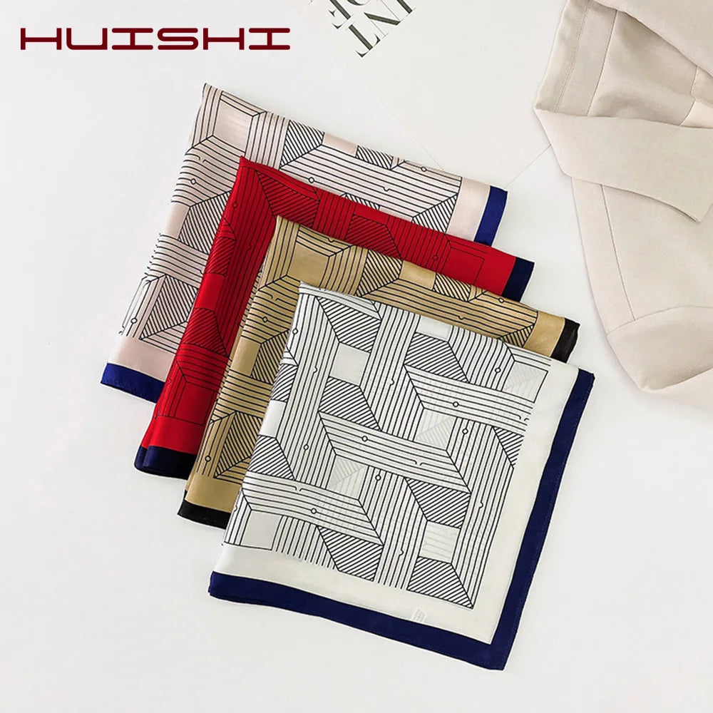 100% Silk Printed Neck Hair Scarf