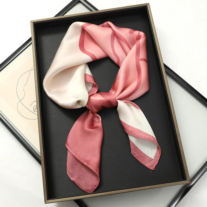 Luxury 60-Color Silk Square Scarf