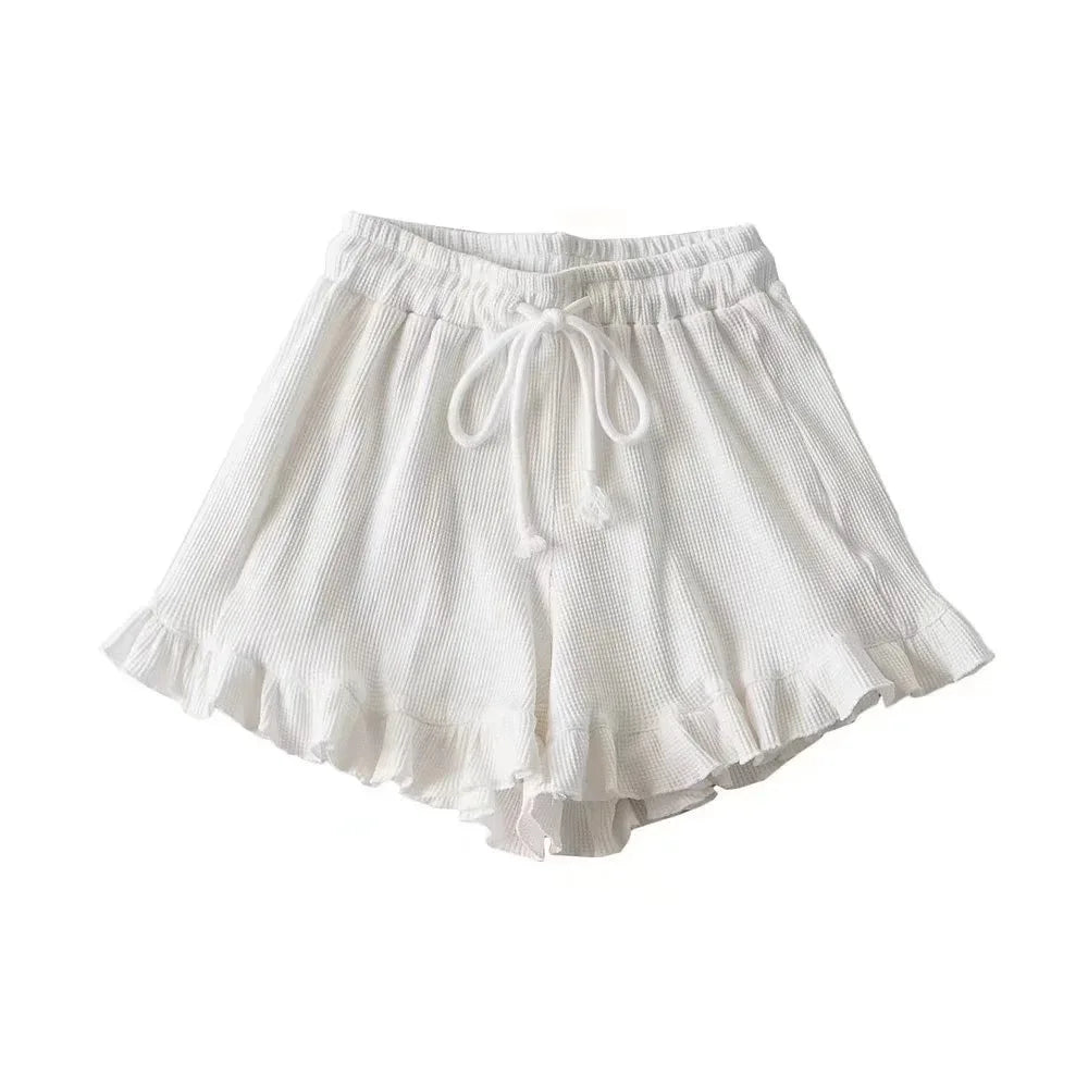 Ruffled High Waist Y2K Fashion Shorts