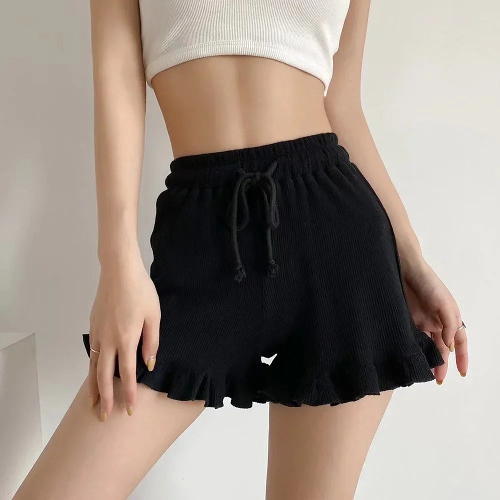 Ruffled High Waist Y2K Fashion Shorts
