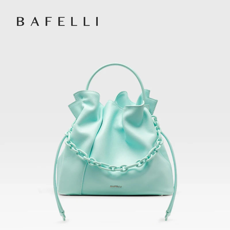 Bafelli Leather Casual Bucket Handbag