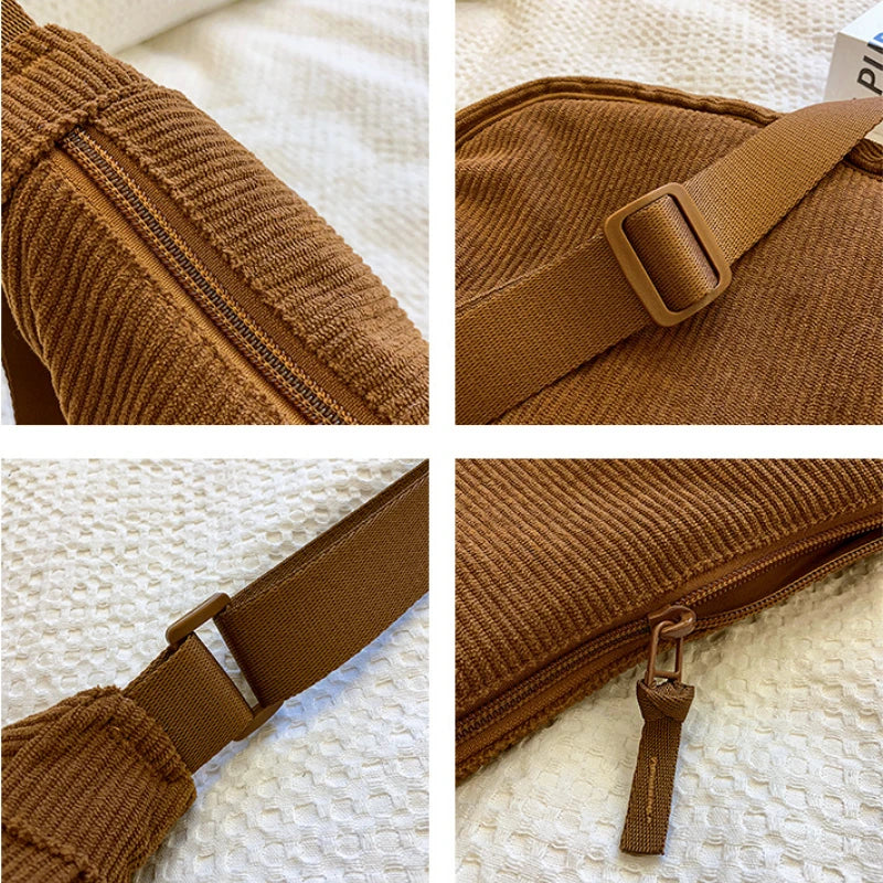 Corduroy Retro Hobos Shoulder Bag