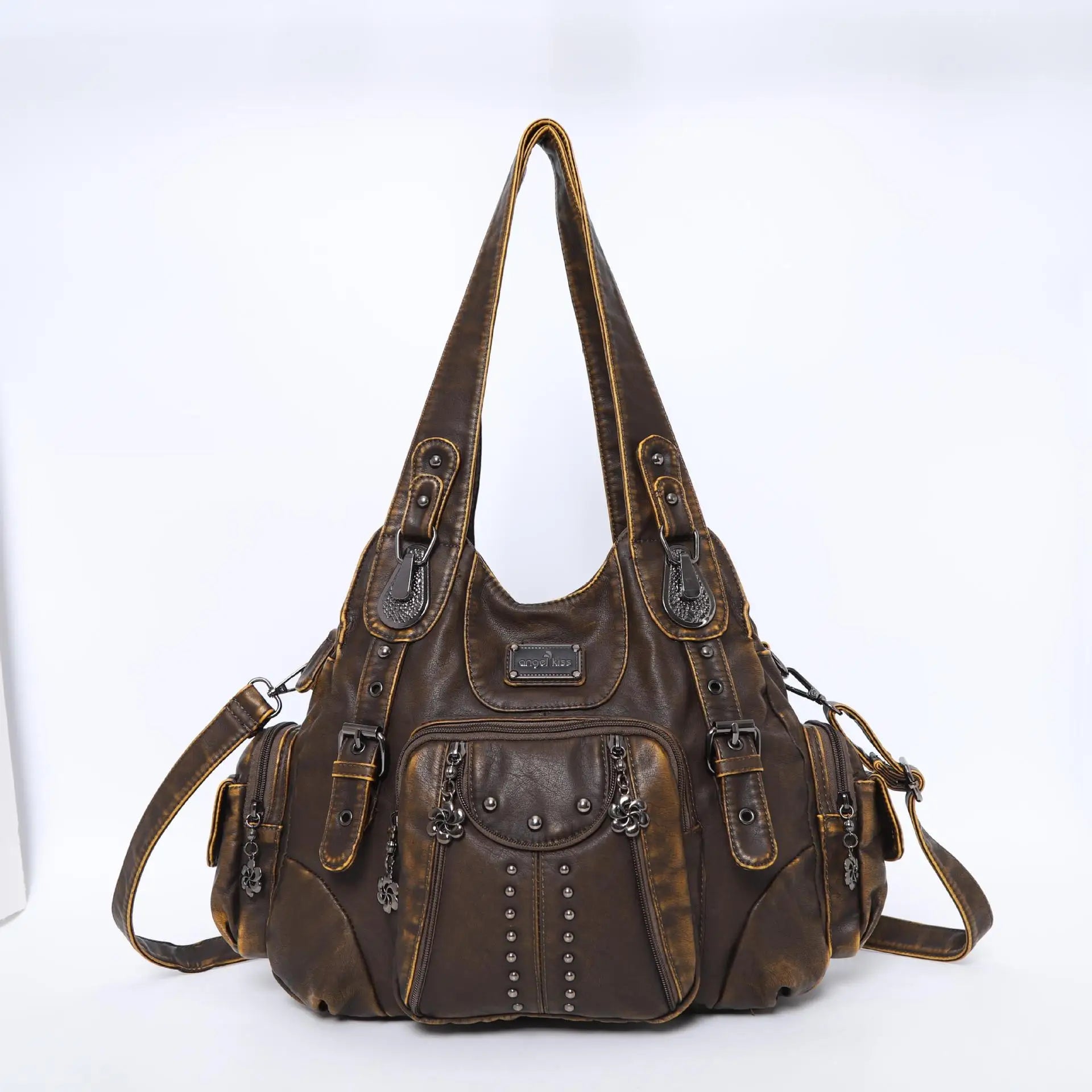 Angelkiss PU Leather Satchel Handbag