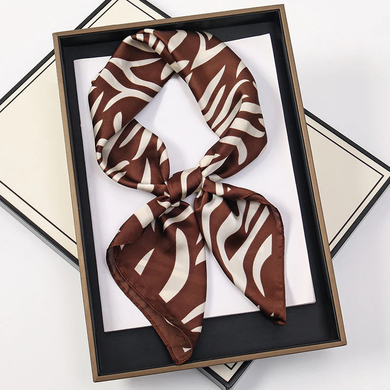 Luxury Silk Feel Square Head Scarf 70×70cm