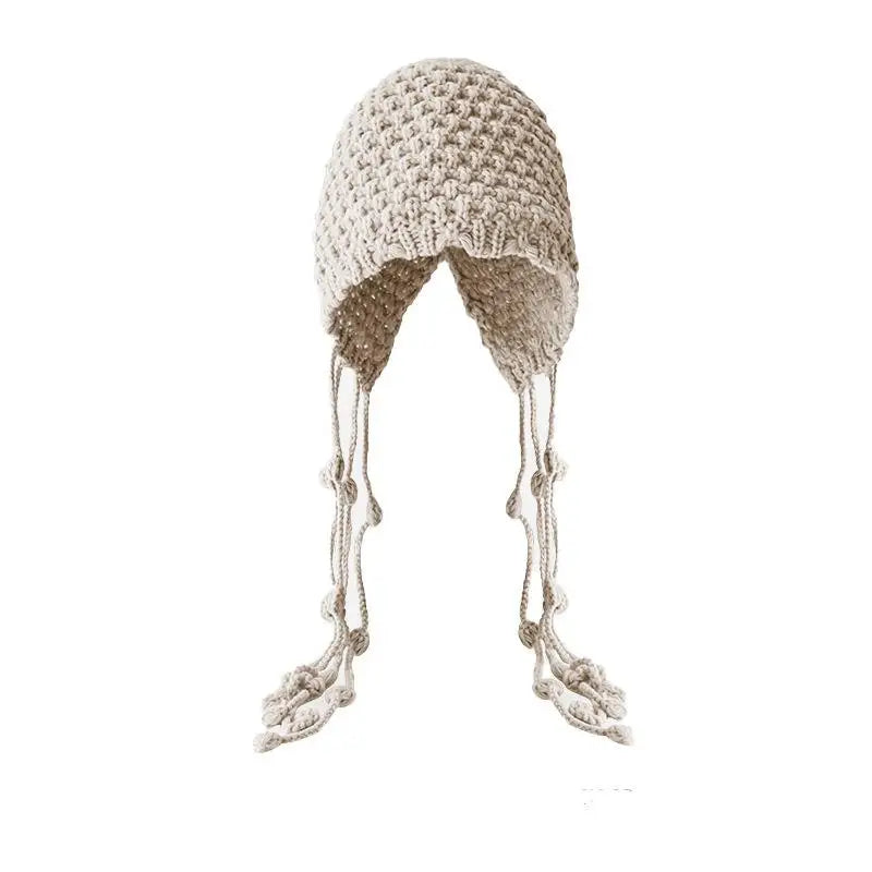 Thickened Knitted Baotou Hat with Tassel