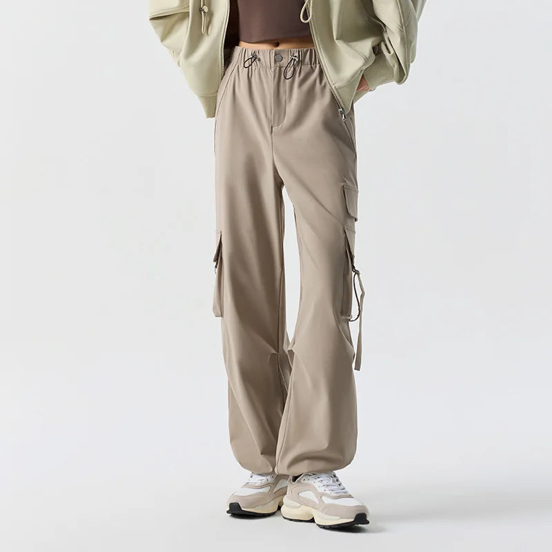 Casual Drawstring Wide-Leg Pants Women