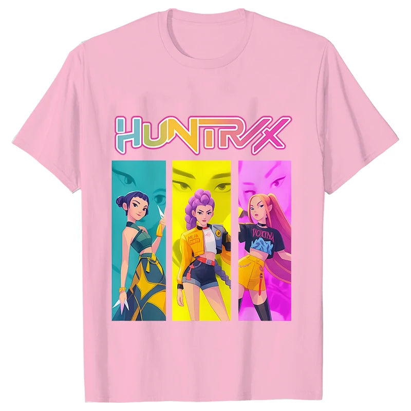 Kpop Oversized Demon Hunter Graphic T-Shirt Women