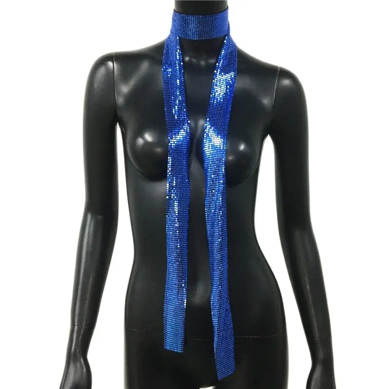 Holographic Sequined Party Scarf Women