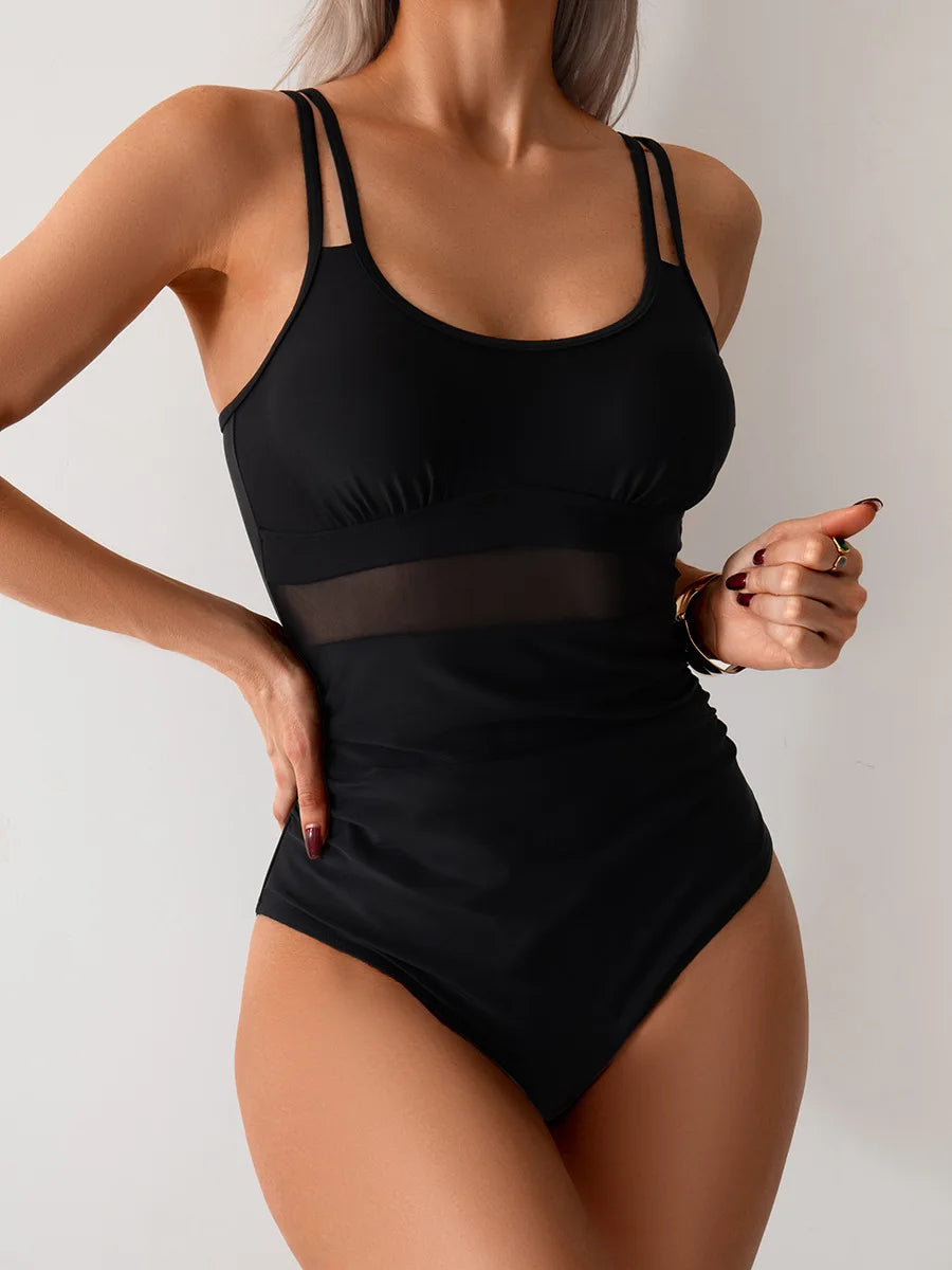 Hollow Strap Sexy One Piece Swimsuit