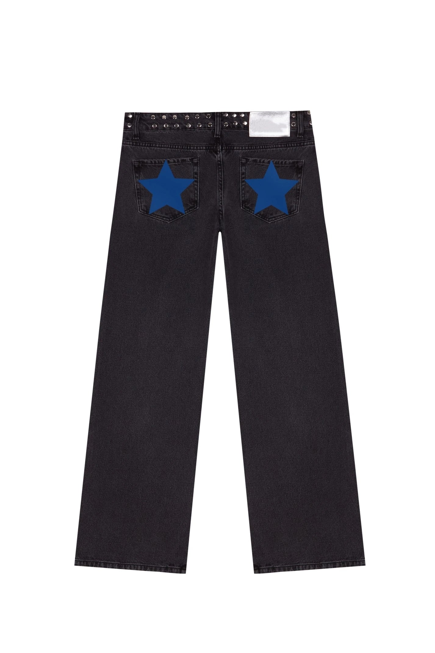 Vintage Star Print High Waist Jeans Women