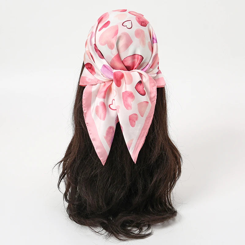 Bohemian Floral Print Silk Scarf