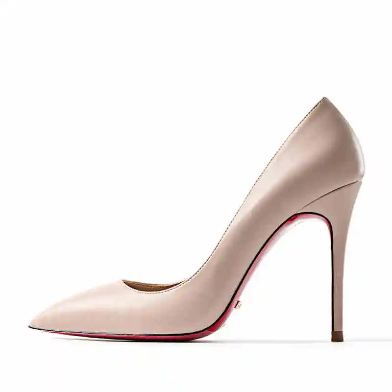 12cm Red Bottom Leather Pumps