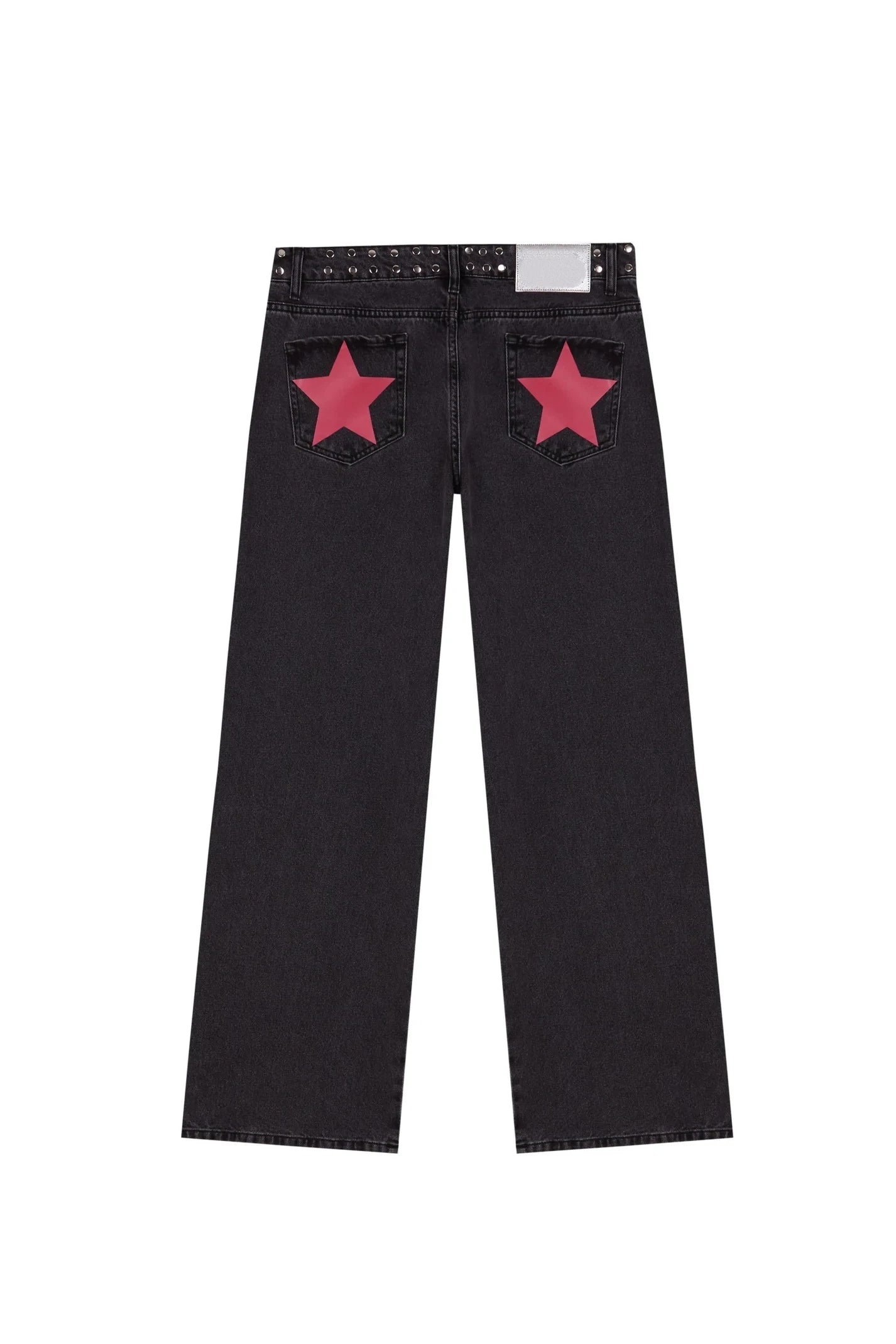 Vintage Star Print High Waist Jeans Women