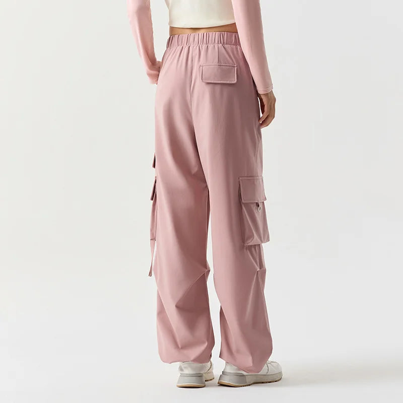 Casual Drawstring Wide-Leg Pants Women