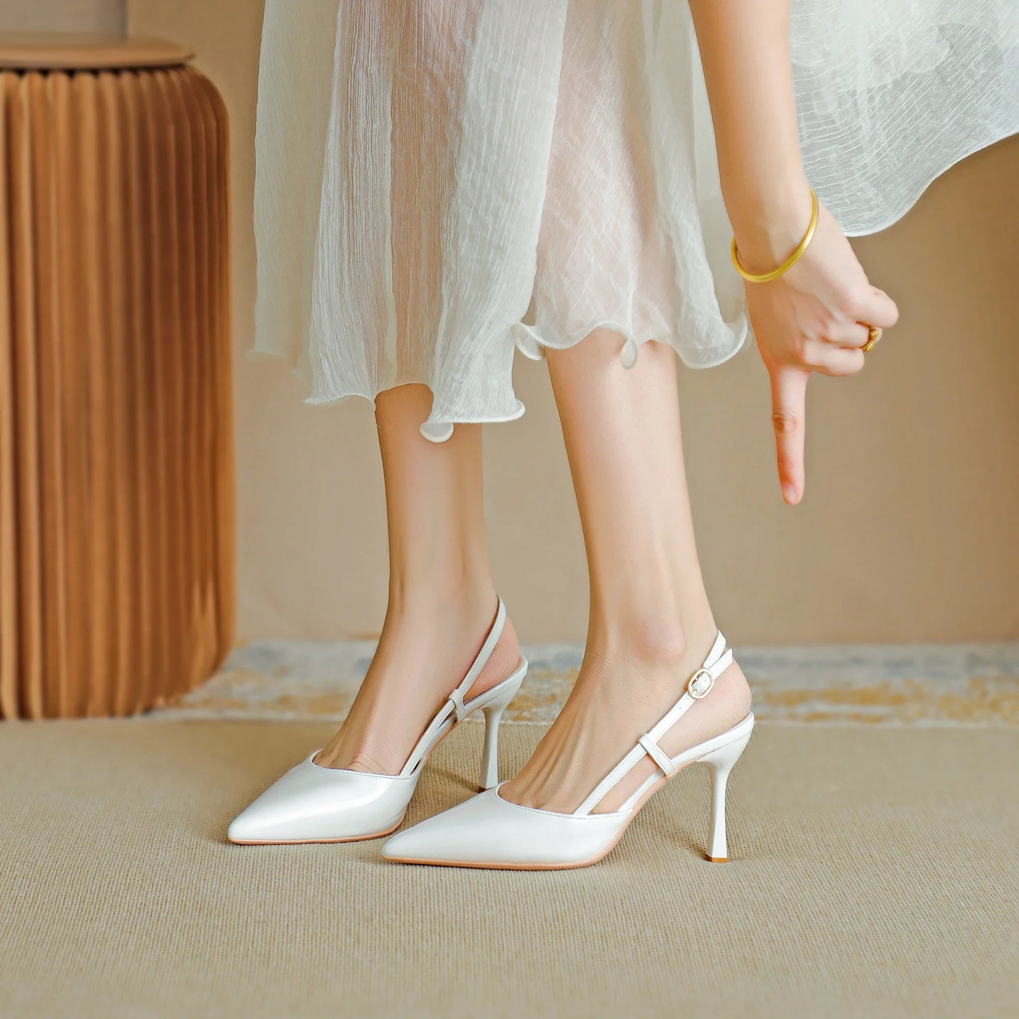 Patent Leather Pointed Toe Pumps