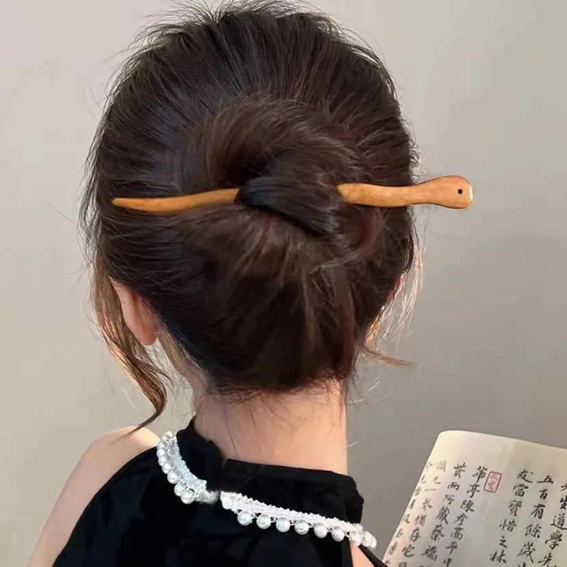 Elegant Chinese Style Wooden Hair Stick