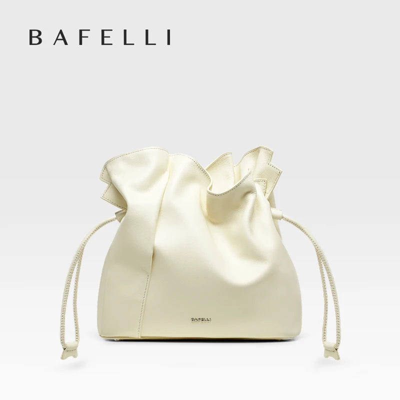 Bafelli Leather Casual Bucket Handbag