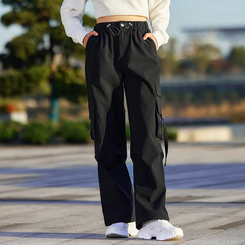 Casual Drawstring Wide-Leg Pants Women