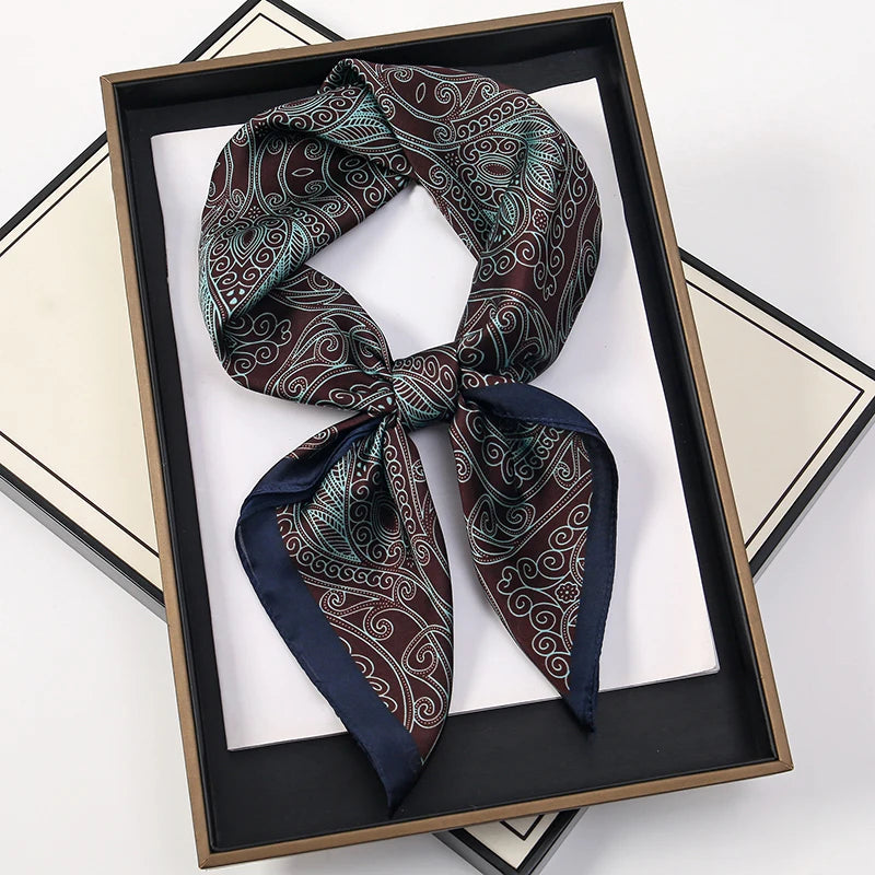 Luxury Silk Feel Square Head Scarf 70×70cm