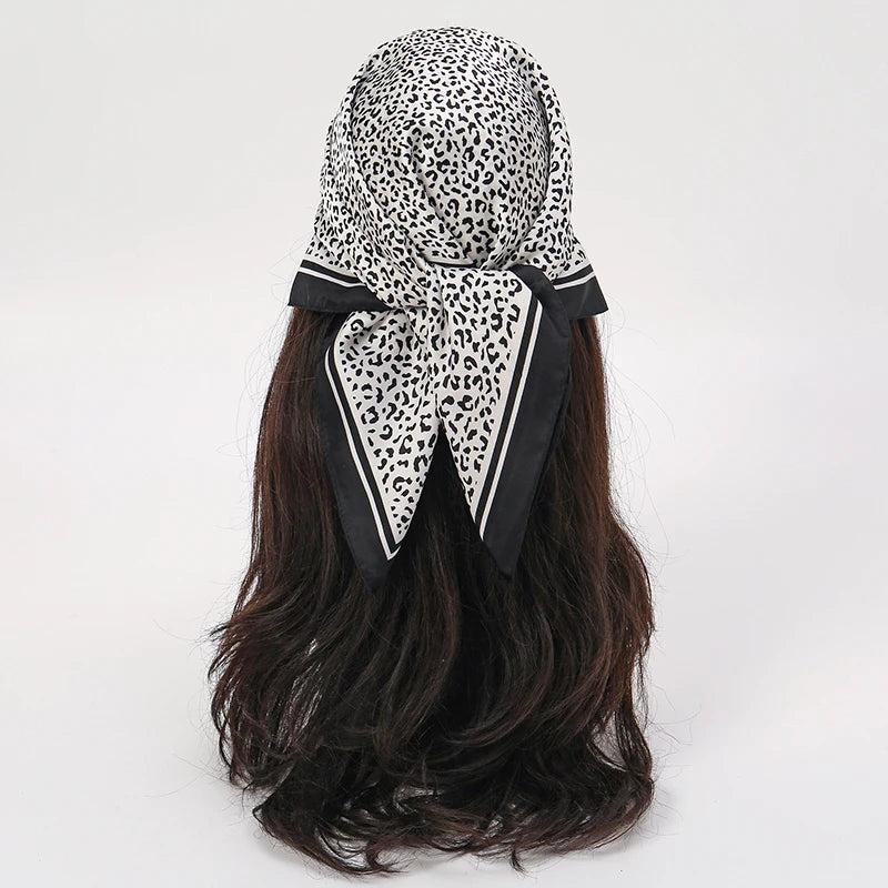 Bohemian Floral Print Silk Scarf