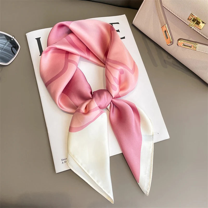 Luxury 60-Color Silk Square Scarf