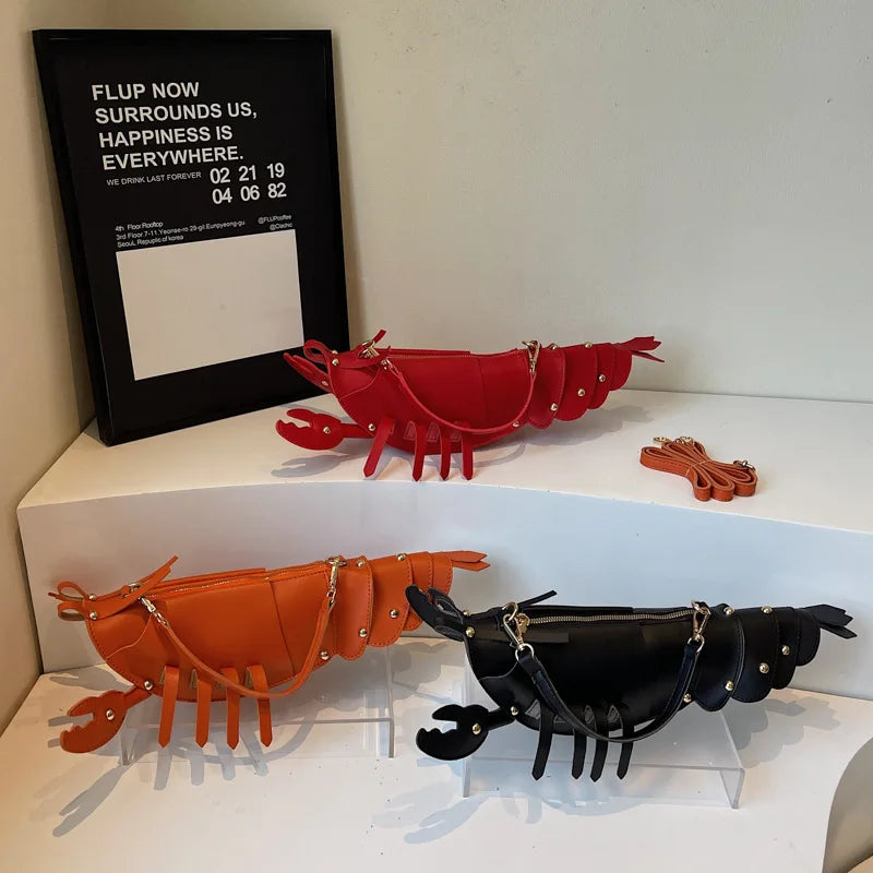 Cute Lobster PU Crossbody Bag