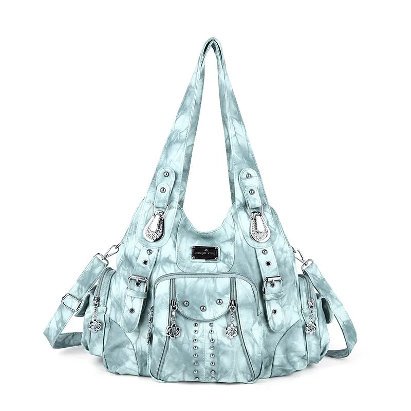 Angelkiss PU Leather Satchel Handbag