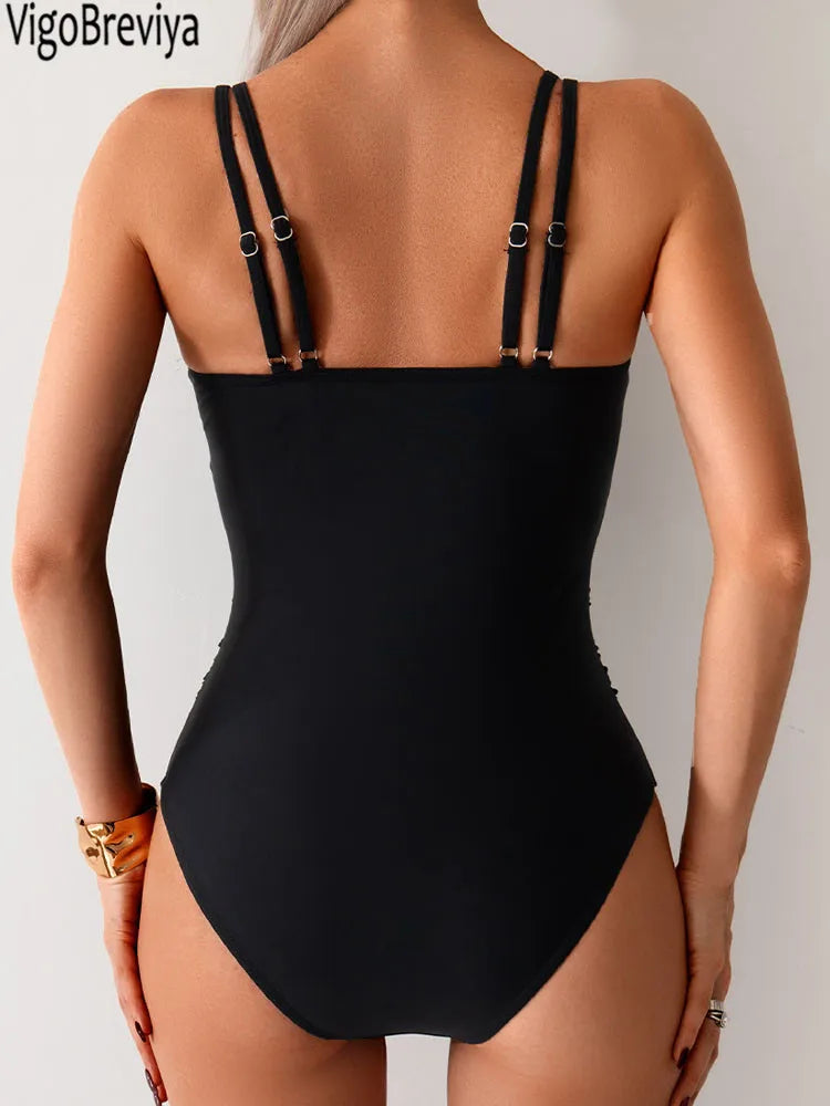 Hollow Strap Sexy One Piece Swimsuit