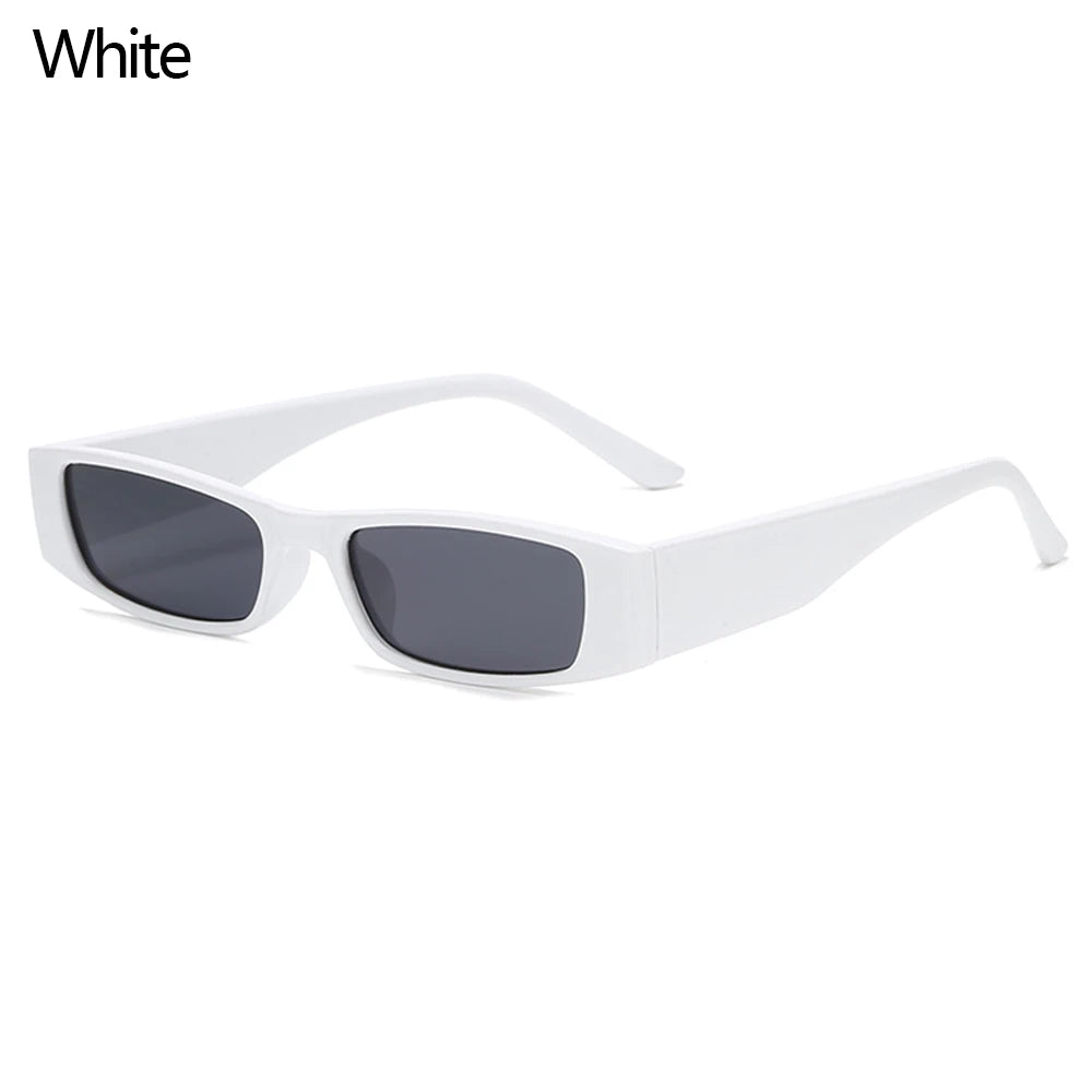 Retro Narrow Rectangle Leopard Frame Sunglasses