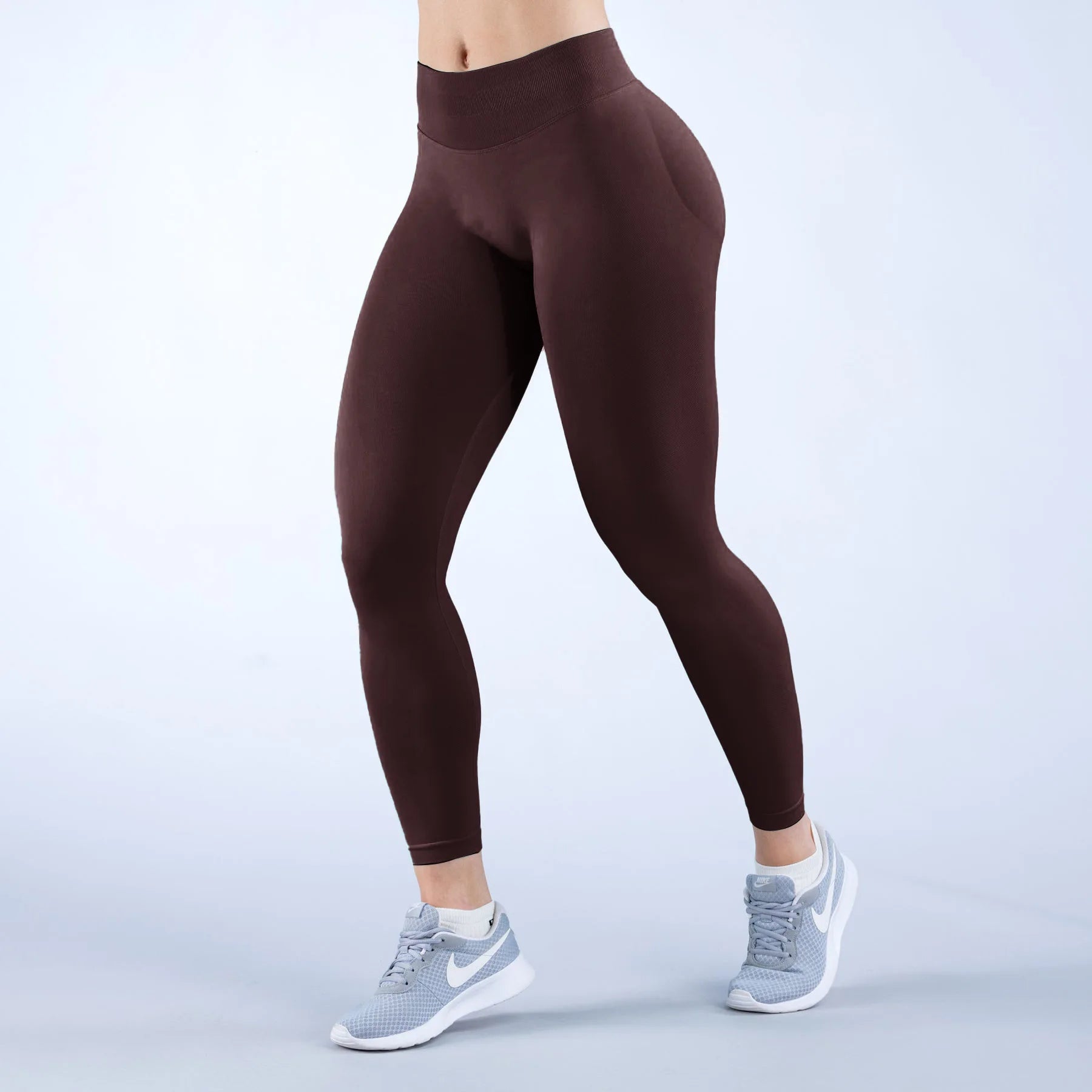 Matte Ruched Panel Sports Leggings