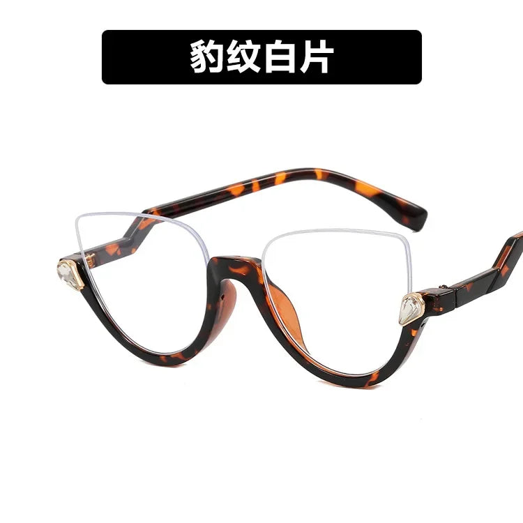 Women’s Half Frame Classic Cat Eye Sunglasses