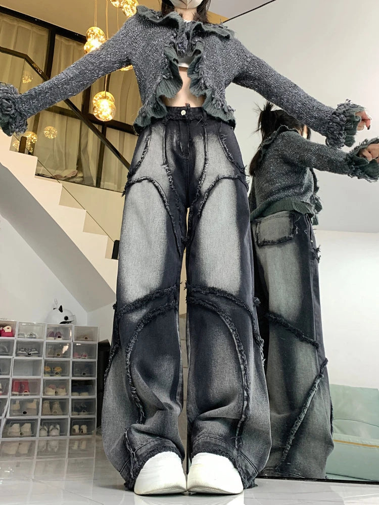 Y2K Wide Leg High Waist Vintage Jeans