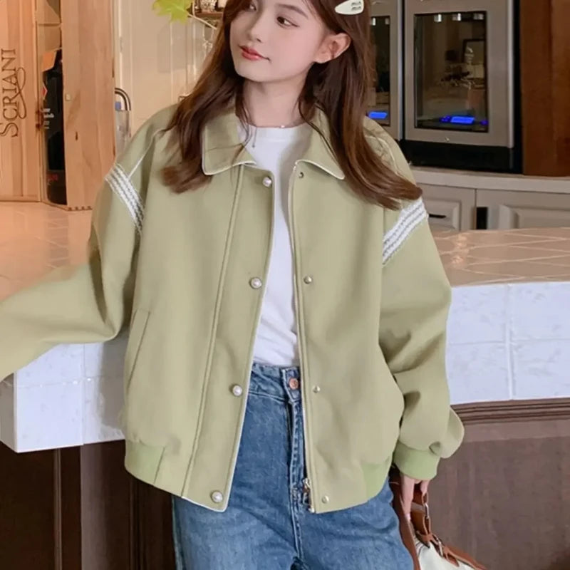 Korean Style Zip-Up Casual Jacket Women