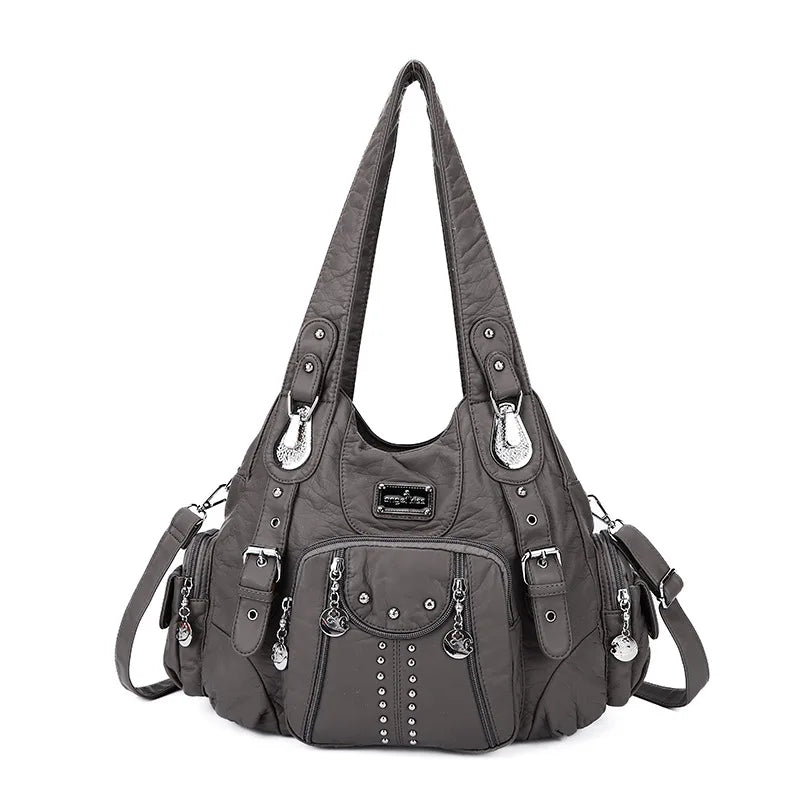 Angelkiss PU Leather Satchel Handbag