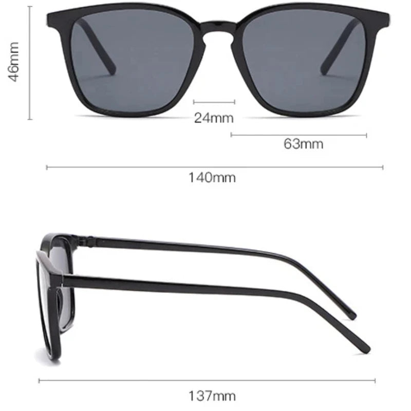 Vintage Polarized Square Sunglasses