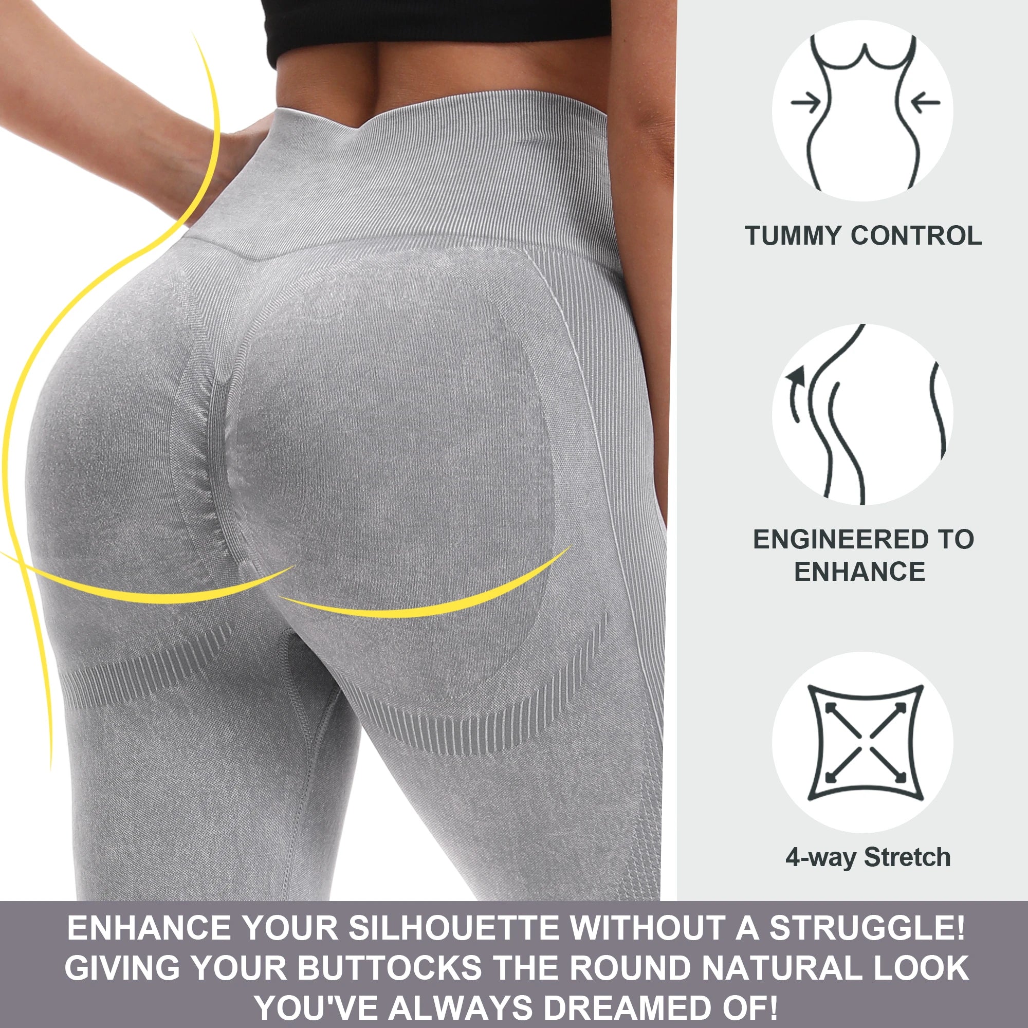 2-Pack High-Waist Butt Lifting Leggings