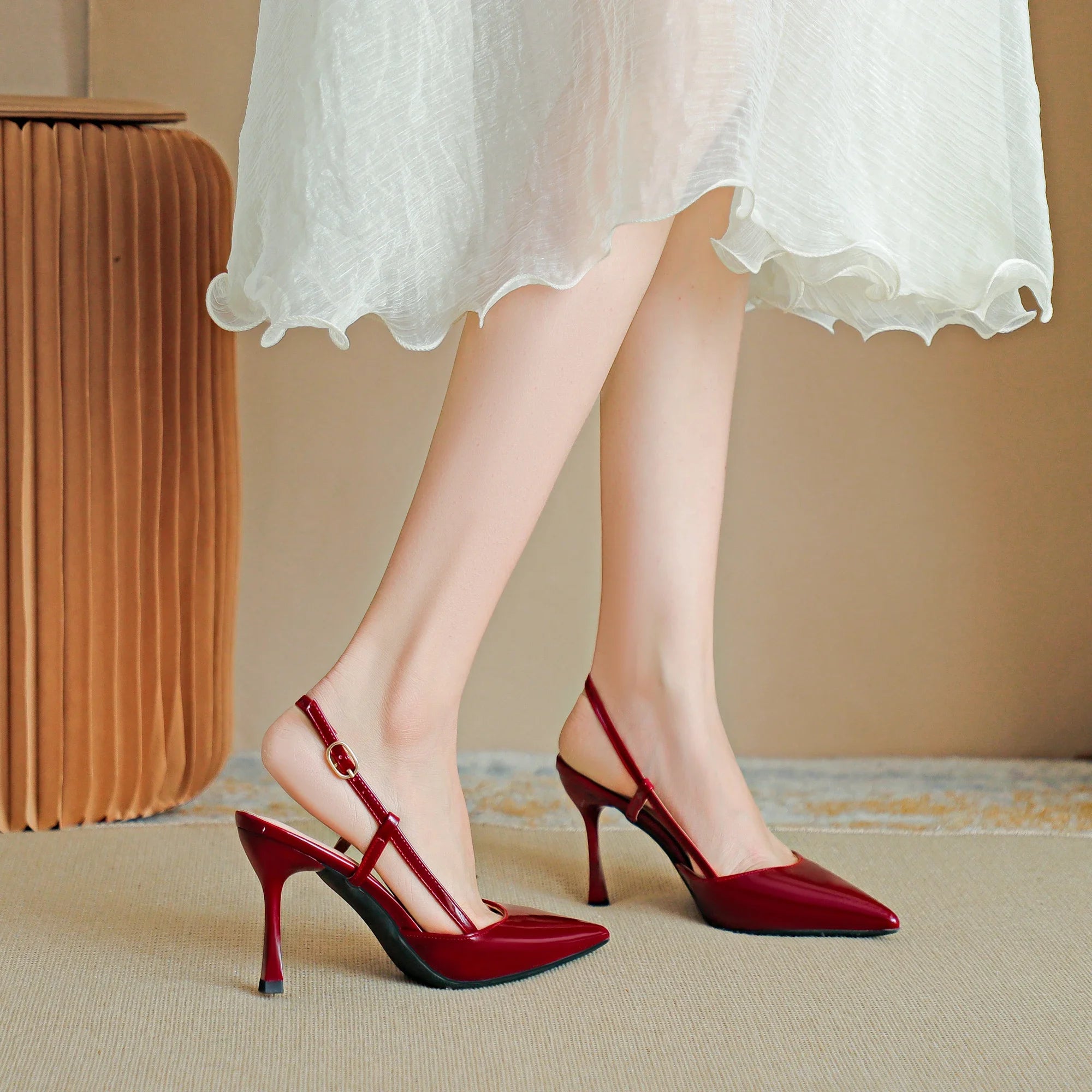 Patent Leather Pointed Toe Pumps