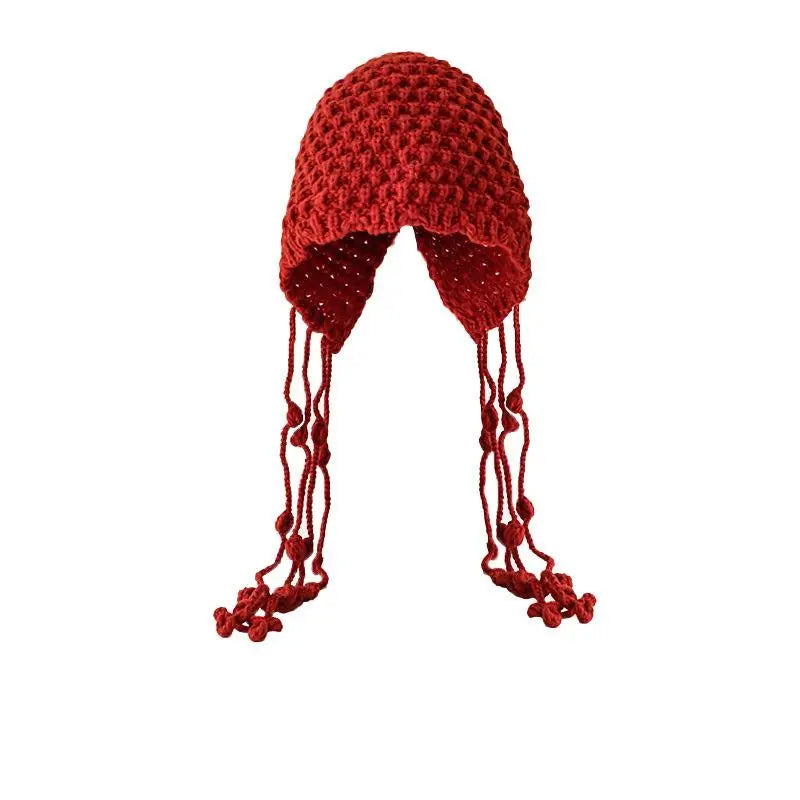 Thickened Knitted Baotou Hat with Tassel
